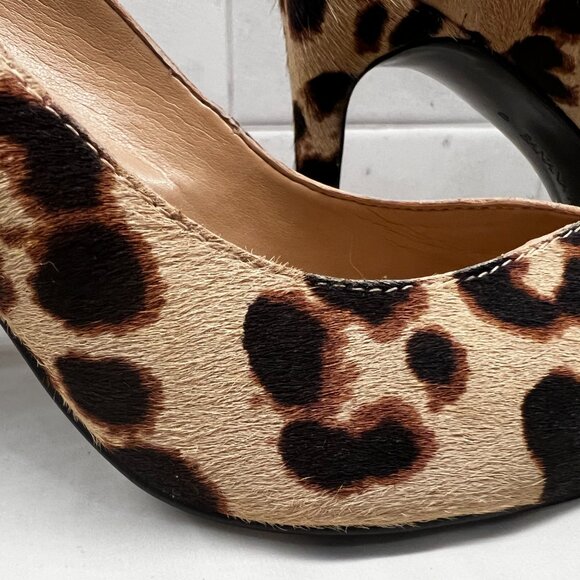 Banana Republic Pointed Toe Calf Fur Heels Pumps Shoes Size 6 - Picture 5 of 6